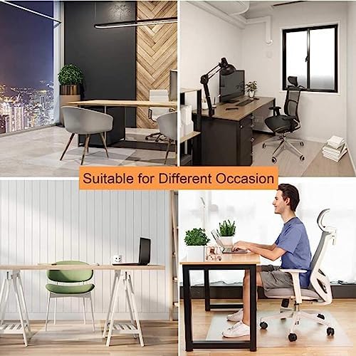 Versatile Vinyl Chair Mat for Office & Home, Anti-Stain Area Rug Cover, Customizable Sizes 3ft-9ft, Durable Plastic Floor Protection for Kitchen & Doorway