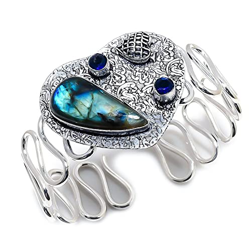 Bracelet fait main en argent et labradorite le cadeau idéal pour femme