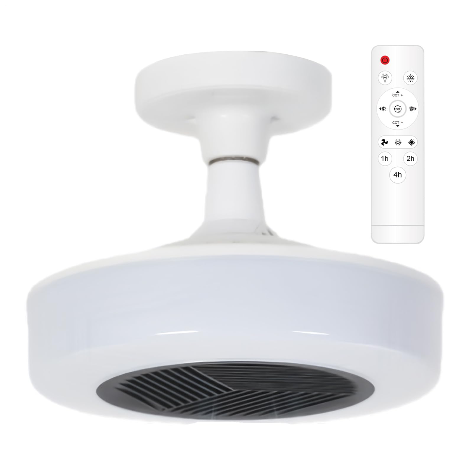 Lpoppcx Ceiling LED Lights with Built-in Heater, 400W Heating Fan, Includes Heater and Remote Control E27 Screw-in Shower Heaters for Bathrooms Bedrooms Nursery Living Room