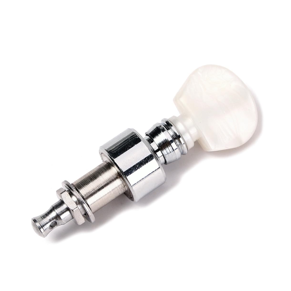 Gatuida 5 Stück Teiliges Banjo Stimmwirbel Set mit Metallgetriebe und Bernsteinfarbenen Kunststoffknöpfen Inklusive Gewindebuchsen und Abstandshaltern Ersatz für Akustische Banjo Tuner
