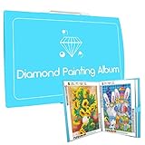 Youcatel 5D Diamond Painting Bilderalbum, A3 Diamond Painting Mappe mit Griff, DIY Diamond Painting Zubehör Aufbewahrung Sammelordner Malerei Bilder mit 30 Buchseite 60 Klarsichthüllen Blatt