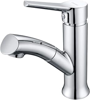 Grifo para baño con alcachofa extraíble, grifo mezclador alto, grifo para lavabo, lavabo y cocina