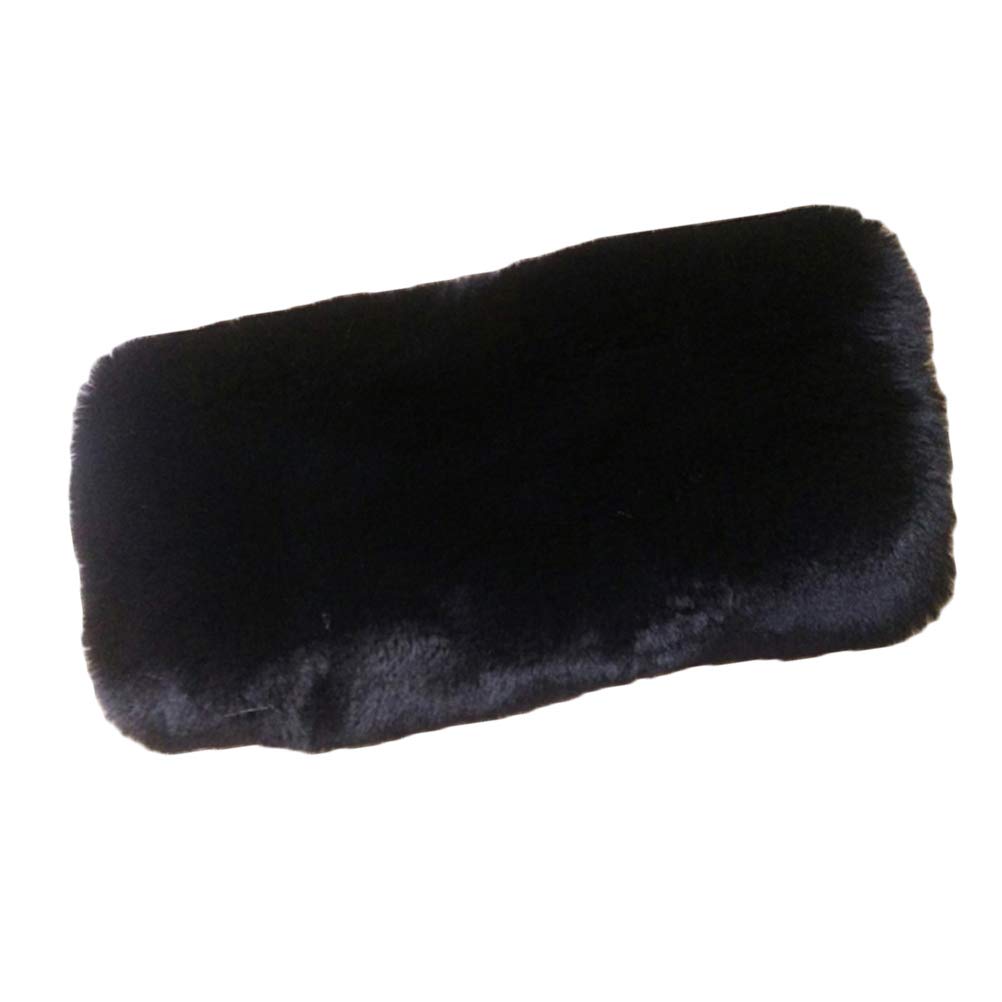 VORCOOL Kunstpelz Hand Muffs Schwarz Warm Kunstpelz Winter Muffs für Männer Mädchen