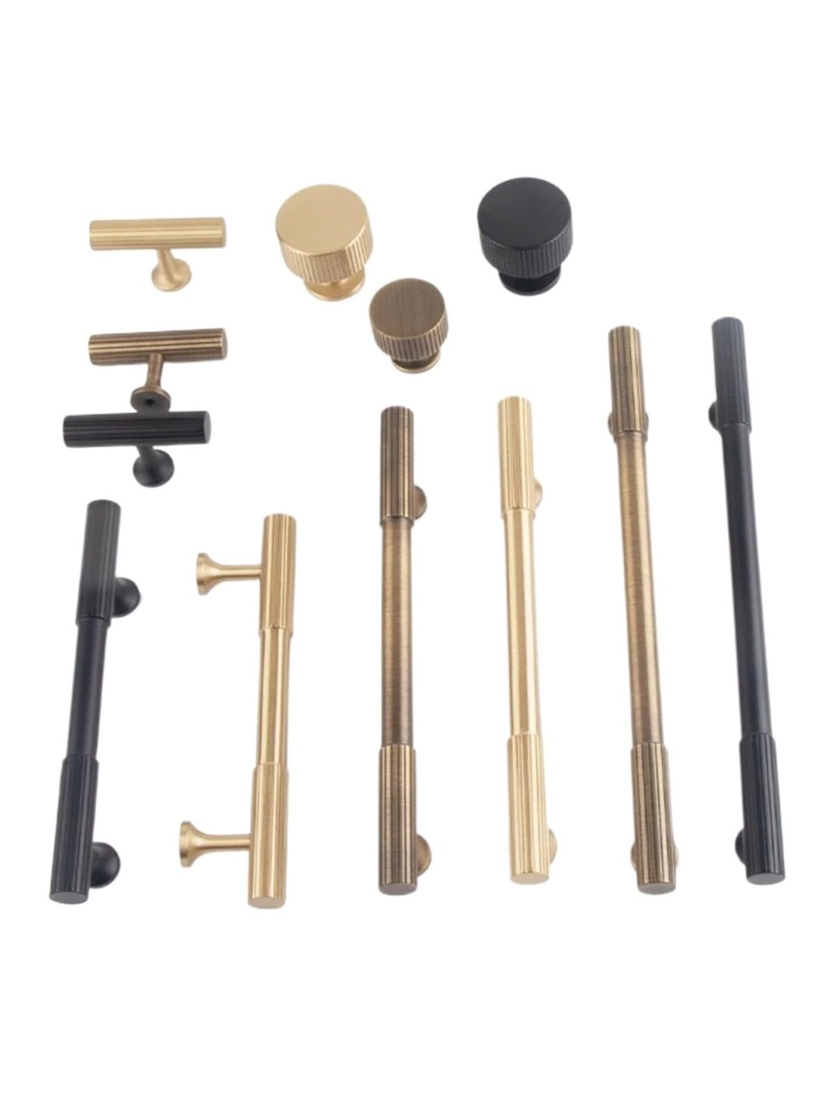 Gwyzax Antique Cabinet Pulls Solid Brass Round Knob Antique Pull Handle for Kitchen Cabinet Drawer