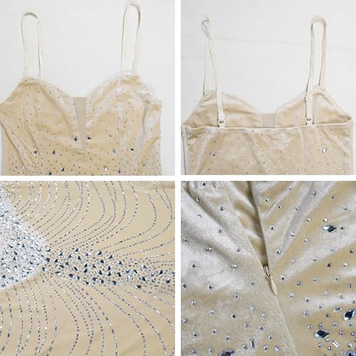 Image of Nagfar Women Rhinestone Sequin Birthday Party Sexy New Year Formal Dress