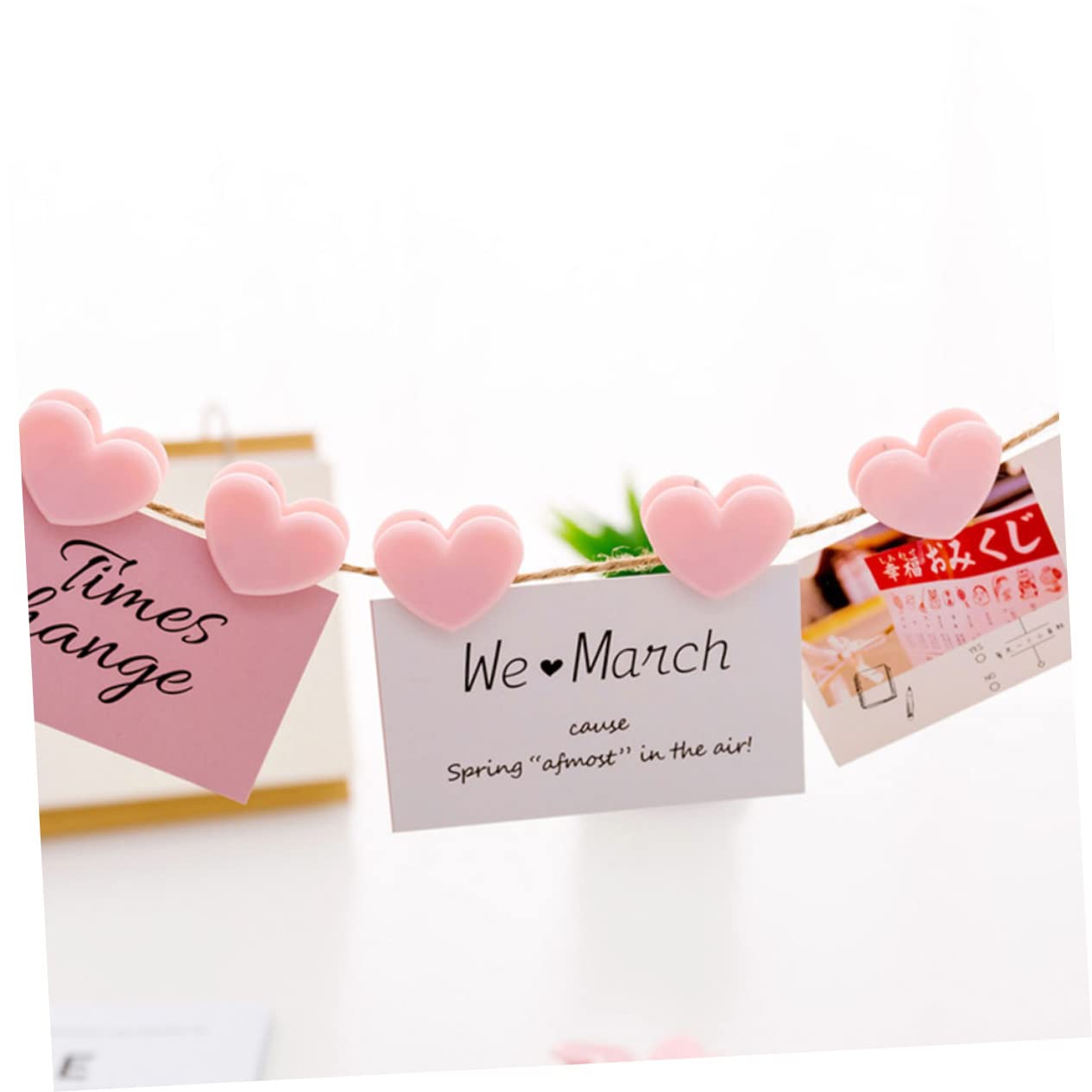 STOBOK 5 Sätze Herzförmige Snackbeutel-clips Taschenklammern Bürorechnungs-kunststoffclips Home Office Schule Hotel Dekorativ 20 Stück * 5