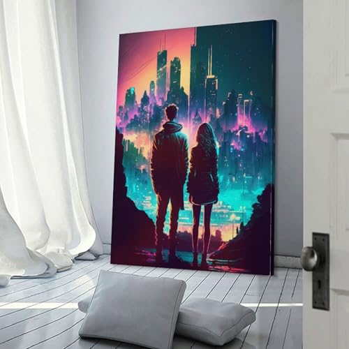 Toile rêve au néon pour deux afin de créer une ambiance romantique au salon