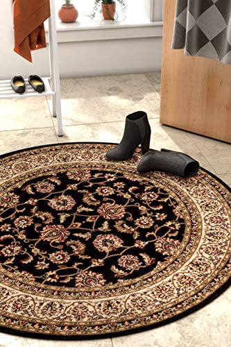 Tapete redondo Well Woven Barclay 160 cm negro miniatura 2