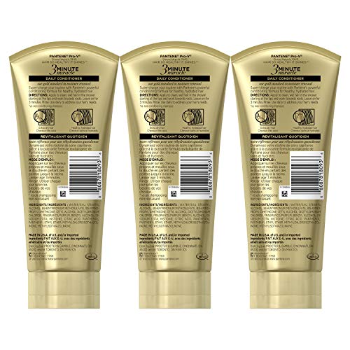 Pantene, Conditioner, Pro-V Daily Moisture Renewal For Dry Hair, 3 Minute Miracle, 6 Fl Oz (Pack Of 3) #TOP1