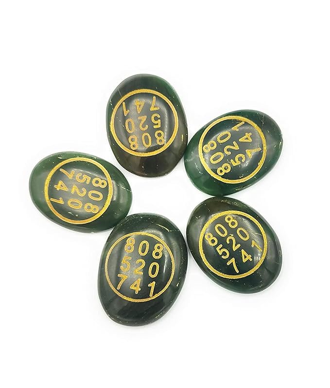 SOMYGEMS Natural Stone with Zibu Symbol Coin, Angelic Number Oval Shape Zibu Coin - Pocket Palm Stone Tumbled Polished Healing Crystal for Positive Energy and Good Luck Gifts (Green 2PCS) (B0CXYDYF49) Amazon Price History, Amazon Price Tracker