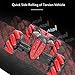 Remote Control Stunt Car,Womdee 2.4G 4WD Stunt Gesture Induction Twisting Off-Road Vehicle Light Music Drift Traverse Remote Control Dancing Side Driving Toy Gift for 3 4 5 6 7 8-12 Year Old Boy Toys