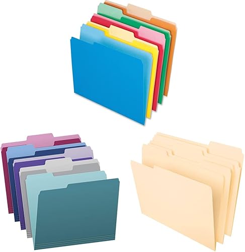 Pendaflex Carpetas de archivos de dos tonos, tamaño carta y carpetas de archivos Pendaflex de dos tonos, tamaño carta y carpetas de archivos