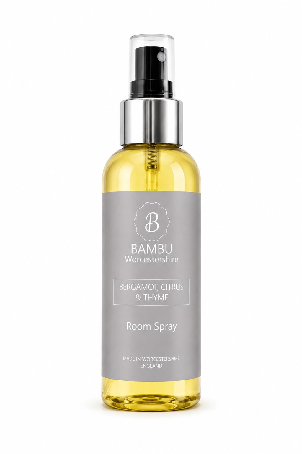 Bergamot, Citrus & Thyme Luxury Room Spray 150ml – Long-Lasting Home Fragrance for Bedroom, Bathroom, Office – Air Freshener - Bambu