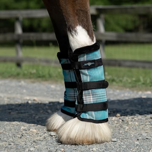Image of Kensington Protective Products Horse Fly Boots - Fleece Trimmed - Stay-Up Technology - Protection from Insect Bites and UV Rays - Sold in Pairs (2 Boots)