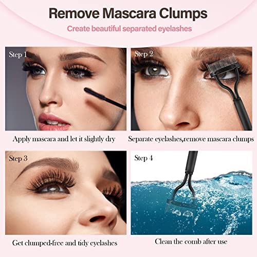 WLLHYF Pettine per ciglia, spazzola per