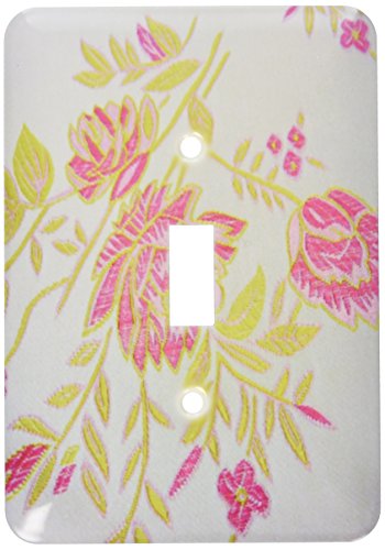 Interrupteur à bascule brodé Rose remplacez vos plaques blanches ternes par ce motif floral