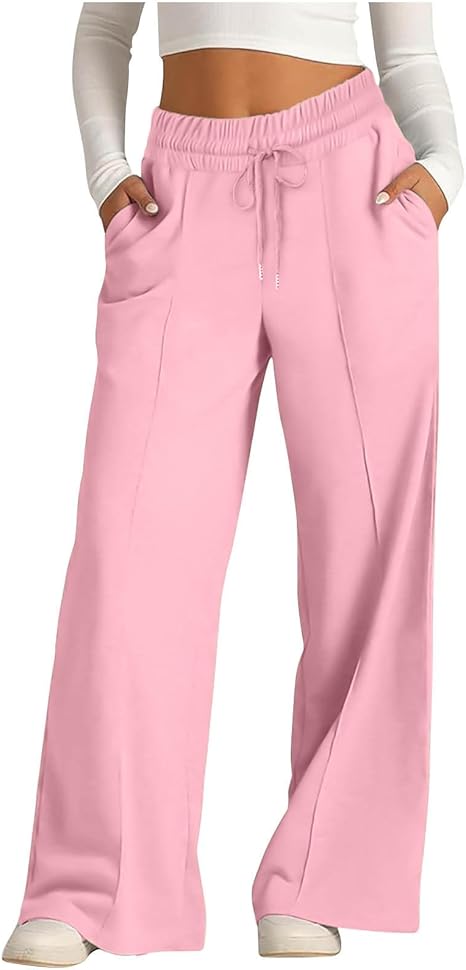 Wide Leg Sweatpants Women High Waisted Baggy Joggers Loose Fit Athletic Sweatpants Soft Lightweight Joggers 2025