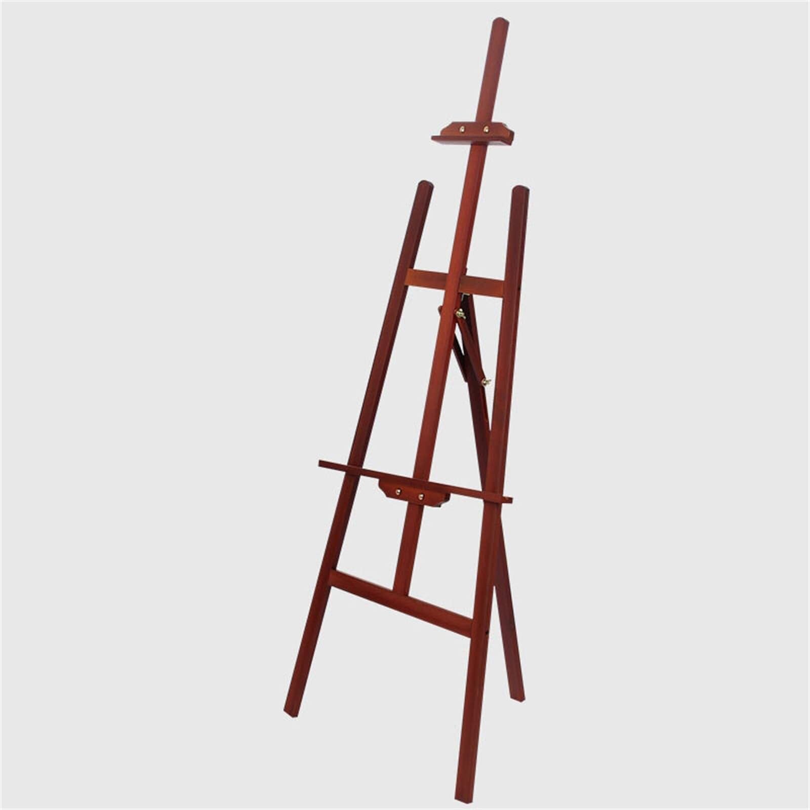 ASerZenith 1.45M Adjustable A-Frame Pine Wood Floor Easel – Portable Art Display Stand For Painting, Drawing, & Exhibits – Ideal For Shop, Cafe, And Hotel Use,Round-1.45M