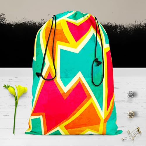 Image of ArtzFolio Bright Mosaic | Reusable Sack Bag | Bag for Gym, Storage, Vegetable & Travel