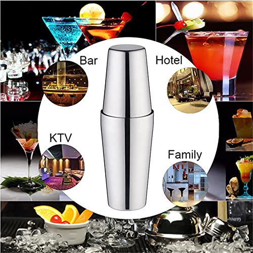 Coctelera Boston de acero para bartender 750+600 ml miniatura 6