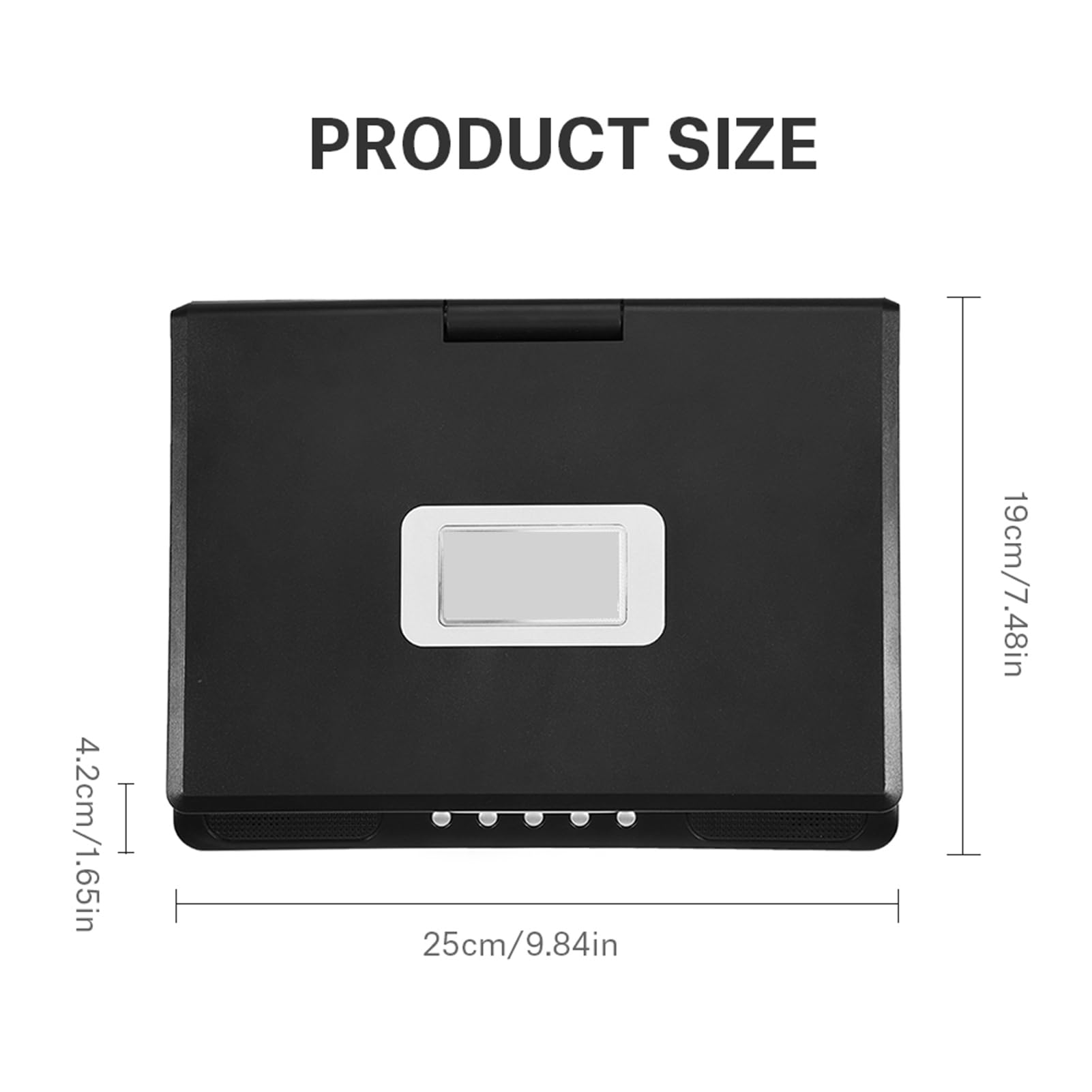 Lettore DVD portatile per bambini, Bewinner girevole da 9 pollici LCD portatile Widescreen Lettore video DVD, Intelligent Power Failure Funzione di memoria, rotazione di 270 gradi(EU)