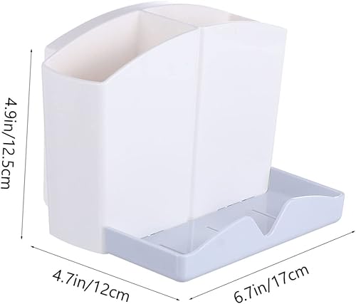 Miniatura 2 de Zerodeko Estante de baño para cepillo de dientes, soporte para cepillo de dientes y pasta de dientes, estante para inodoro, cepillo de dientes