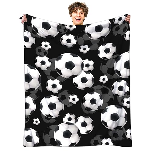 Rnmkertio Soccer Blanket Gifts for Boys Sport Soccer Throw Blanket for Bedding Bedroom Decor Stuff...