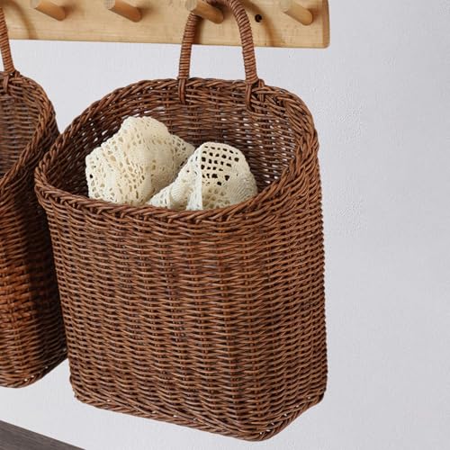 Panier de rangement mural suspendu osier polyvalent style A