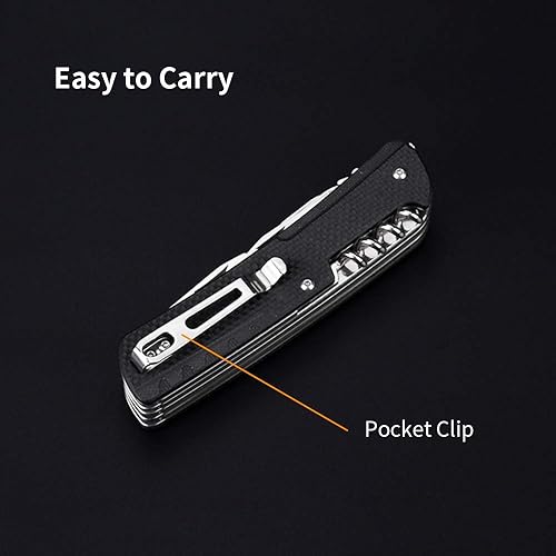 Miniatura 5 de Ruike Pequeño cuchillo de camping ligero plegable EDC supervivencia utilidad cuchillos set grado táctico cuchillo de bolsillo con clip hombres