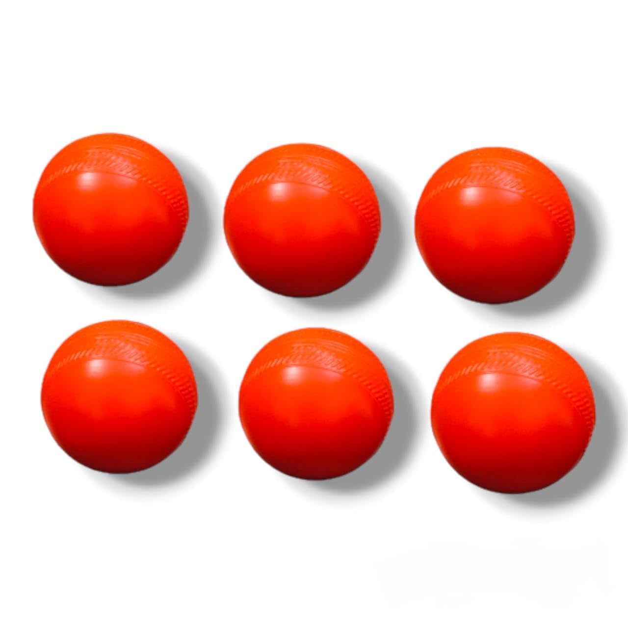 Heavy Plastic Cricket Training Ball 50g Pack of 6 | Durable Red Practice Balls for Indoor Outdoor Cricket | Lightweight Drill Balls for Kids-image-44