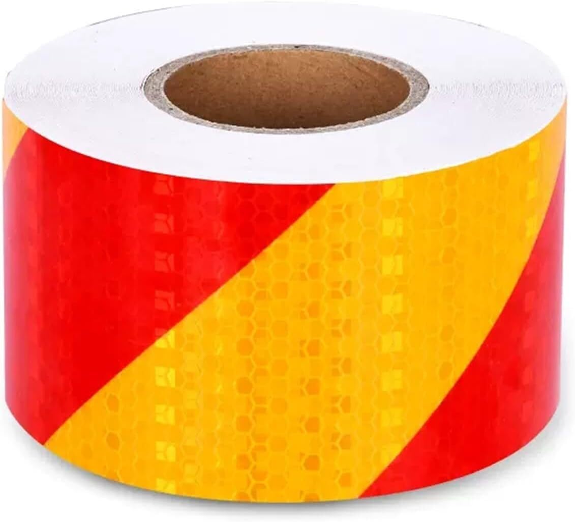 Taśma odblaskowa bezpieczeństwa Odblaskowa taśma ostrzegawcza samoprzylepna wielokolorowa, wiele rozmiarów(10cm x 45 m)