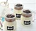 50 Chalkboard Labels - Includes Erasable Chalk Marker - Chalk Labels for Containers and Mason Jars - Removable Waterproof Blackboard Sticker Label Glass Bottle Kids Pantry Storage Stickers Bottles Set