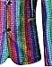 ZEROYAA Men's 70s Disco Suits Metallic Shiny Sequin Outfits Blazer and Pants Set Dance Party Costume Multicolor X-Large