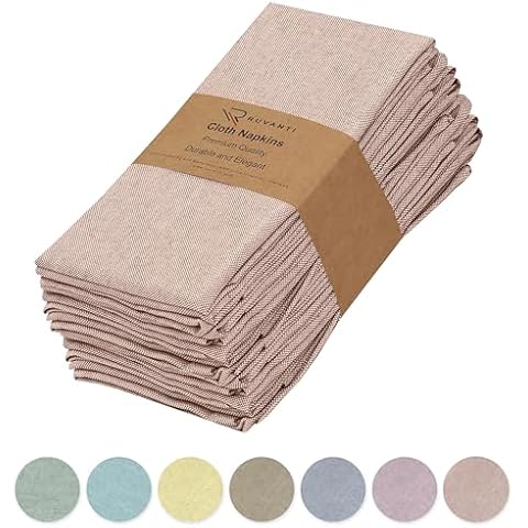 Ruvanti 12 Pack Cloth Napkins Cover