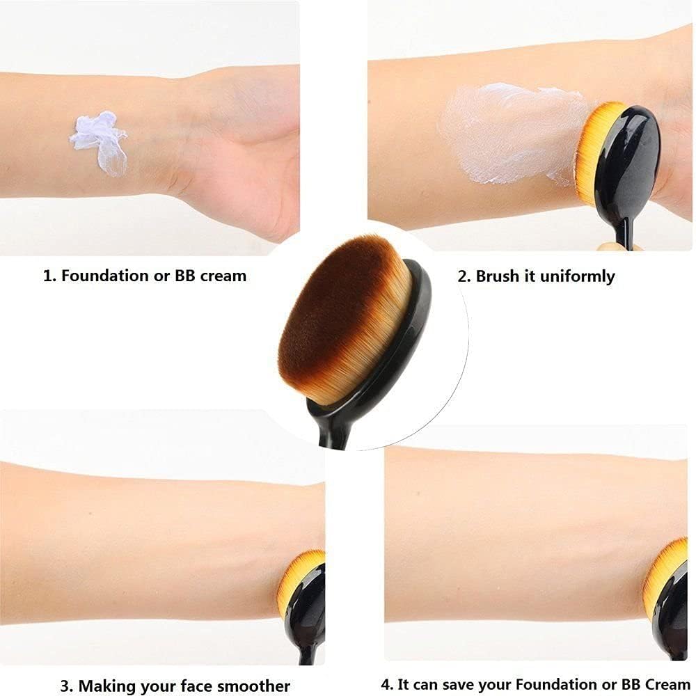 Angelie 15 Color Highlighter Contour Cream Palette with White Foundation Brush+Oval Makeup Brush+ Makeup Puff 1