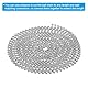 PATIKIL 120 304 Edelstahl Kugel Kette 2.4mm Kugel Kette Perle mit 18Stk Passender Verbinder Verschluss für Halskette Hängende Anhänger Ringe Heimwerken Kunsthandwerk Silber Ton