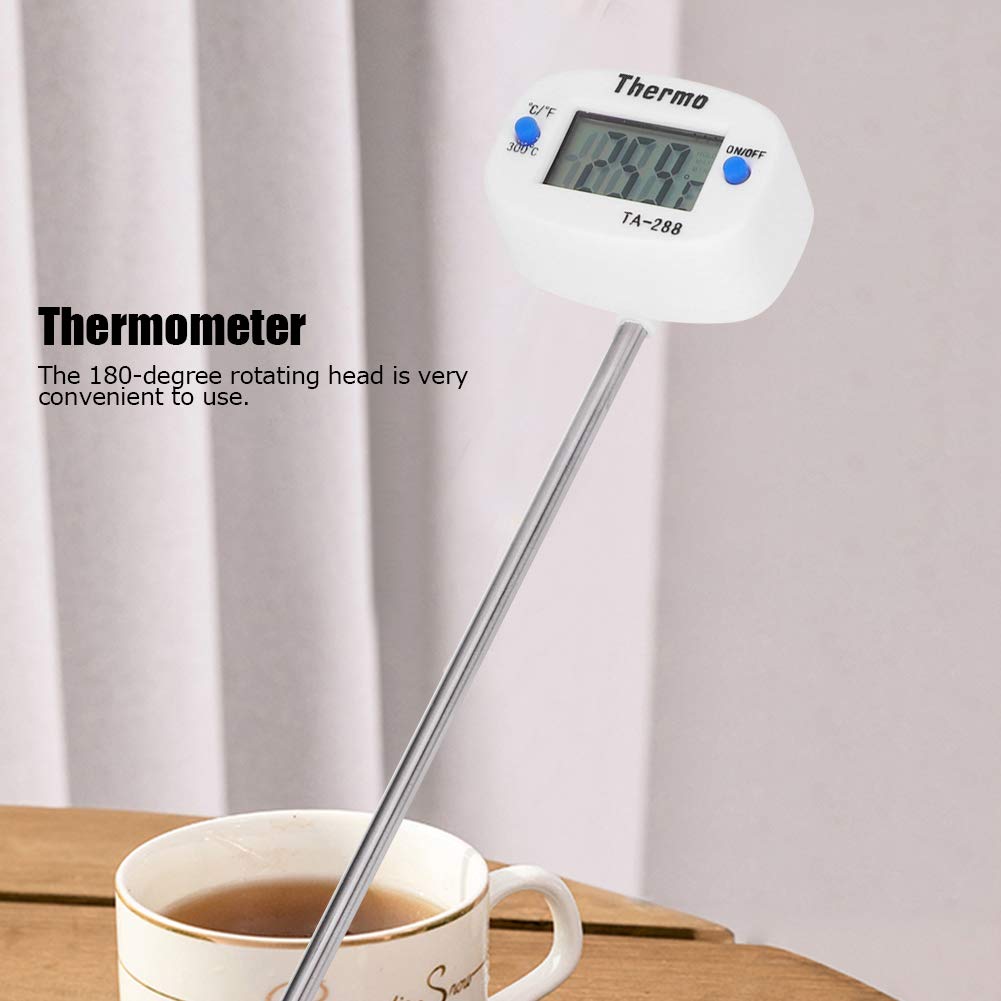2 szt. Sonda Termometru Spożywczego Gotowanie w Kuchni Elektroniczne Urządzenie do Pomiaru Temperatury TA288 Obrotowa Głowica, Dokładna Temperatura, Mały Rozmiar z Wyświetlaczem