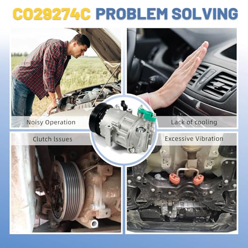 Image of AC Compressor w /Clutch, CO29274C Fit for Kia Forte 2014-2018 1.8L 2.0L, Forte 2017-2018 2.0L, Forte Koup 2014-2017 2.0L, Forte5 2014-2018 2.0L & Hyundai Elantra GT 2013-2017 Air Conditioner
