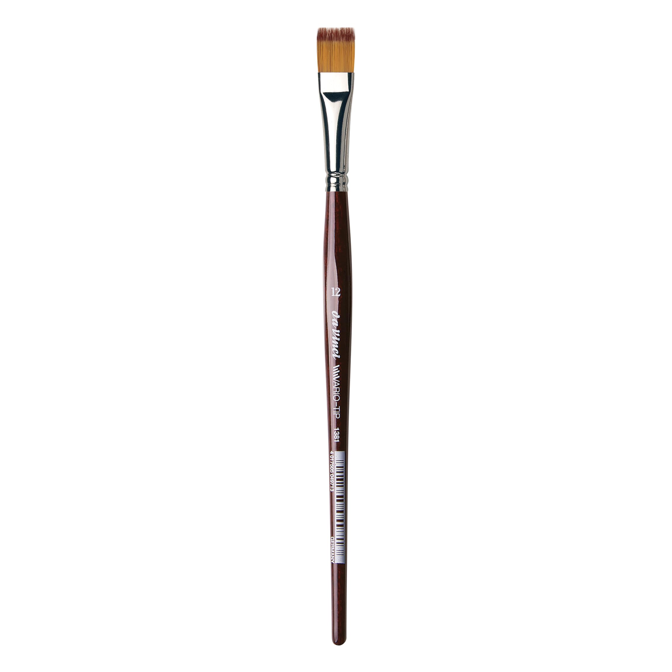 da Vinci Watercolor Series VarioTip Paint Brush, Flat Synthetic, Size 12 (1381-12)