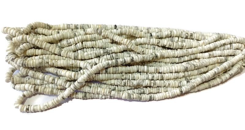 Perles de pneu en howlite naturelle lisse pour façonner des souvenirs précieux