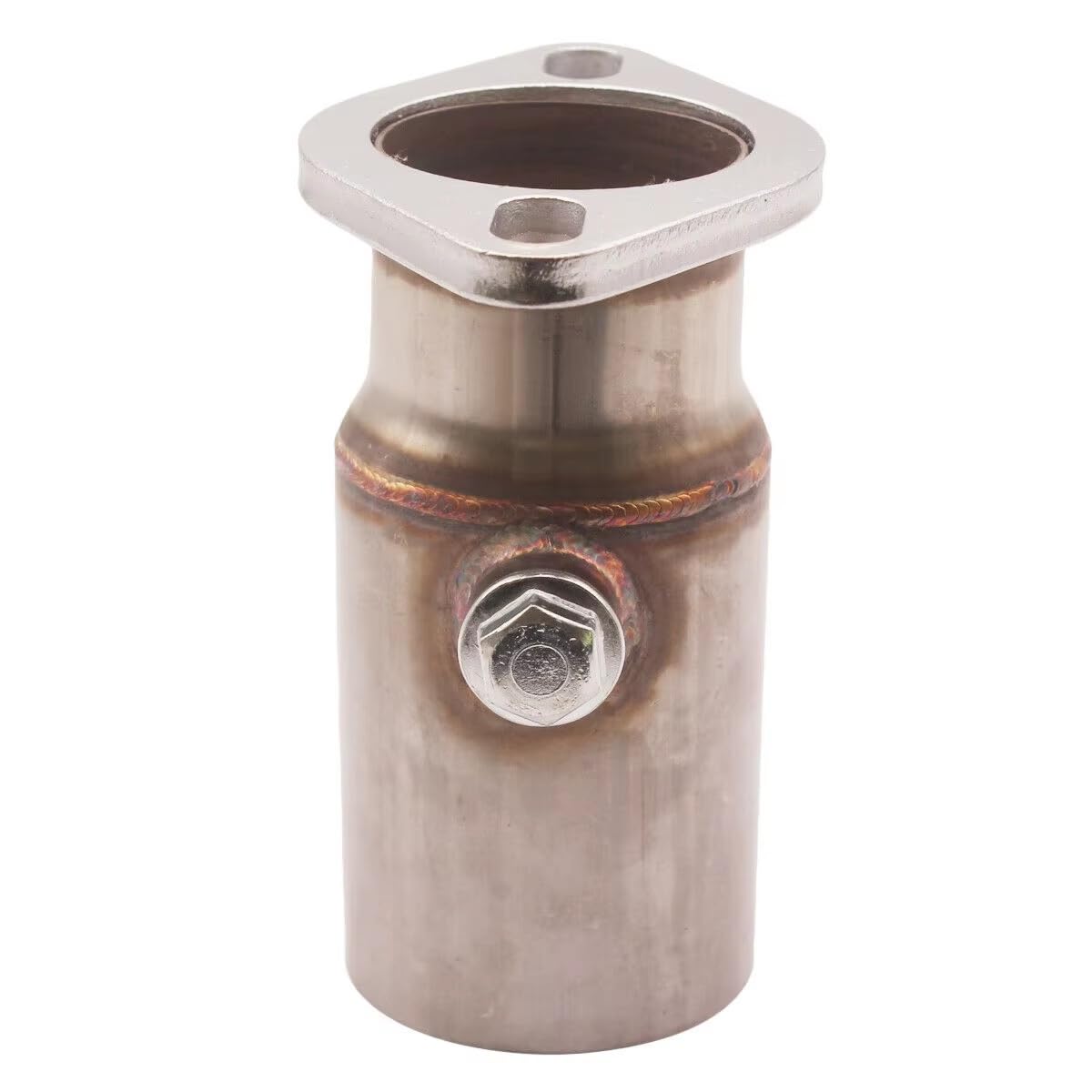 Auto Tubo Scarico Acciaio Tubi In Acciaio Inox Da 3" A Flangia Riduttrice A 2 Bulloni Da 2,5" Con Tappo O2 Scarico Downpipe