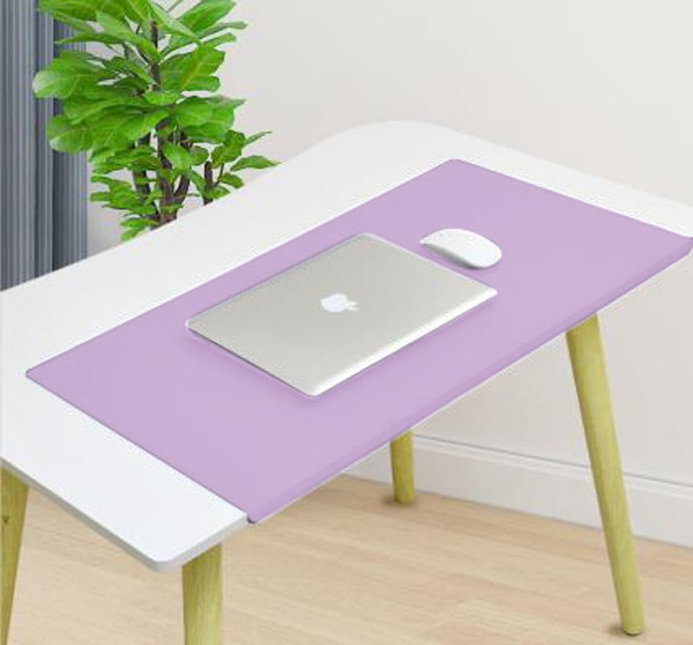 Tappetino per mouse in silicone per computer portatile, tappetino da 2 mm per studenti, ufficio, lavoro, gioco, protezione per tavolo, con protezione per bordi, anti-incrostazioni durevoli