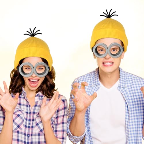 2 Pack Halloween Goggles for Adult Kids, Goggles Glasses Costume Accessories for Men Women Cosplay Party Set2