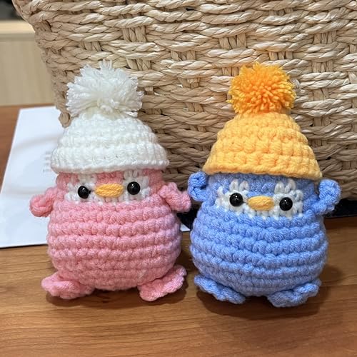 Image of Weronique Penguin is a Challenging Crochet kit for Beginners, Step-by-Step Crochet Tutorial Help The Crafter to Easily Get Started, DIY Crochet Knitting Material Kit Included All The Necessary Tools