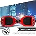 Electric Hoverboard Smart Self Balancing Scooter Hover board Built-in Speaker LED Wheels Side Lights for kids- Safety Certified (LED Wheel Red)