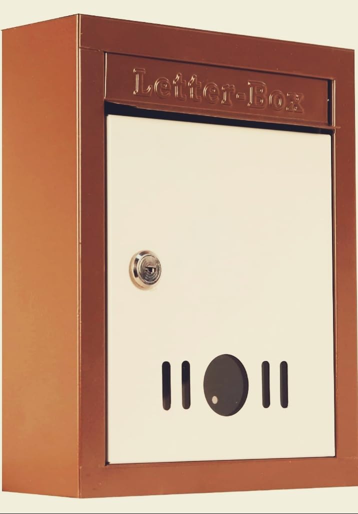 SPYLOCK High Grade Metal Mail Box Letter Box (Brown) for Home and Gate Office Wall Mount Box Size 9 * 11 * 3 inch-image-10