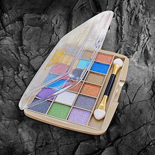 Beauty Forever 18 Colour Palette Eye Shadows, Bold & Ultimate Look, Smokey Eyes, Glitter, Metallic, Shimmer, Long Lasting, Highly Pigmented, Matte, Applicator Included, (Shade-01 Smokey Grey) - Image 6