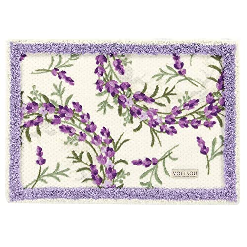 センコー S.D.S ラベンダー バスマット 約45×65cm パープル 花柄 抗菌 防臭 日本製 32682