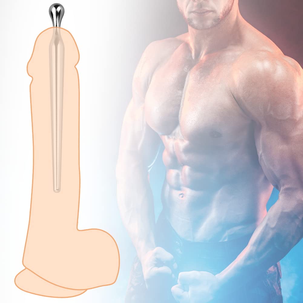 Roluck Dilatatori uretrali Dilatatore per pene in acciaio inossidabile Bacchetta del principe per uomini Giocattolo del sesso (L)