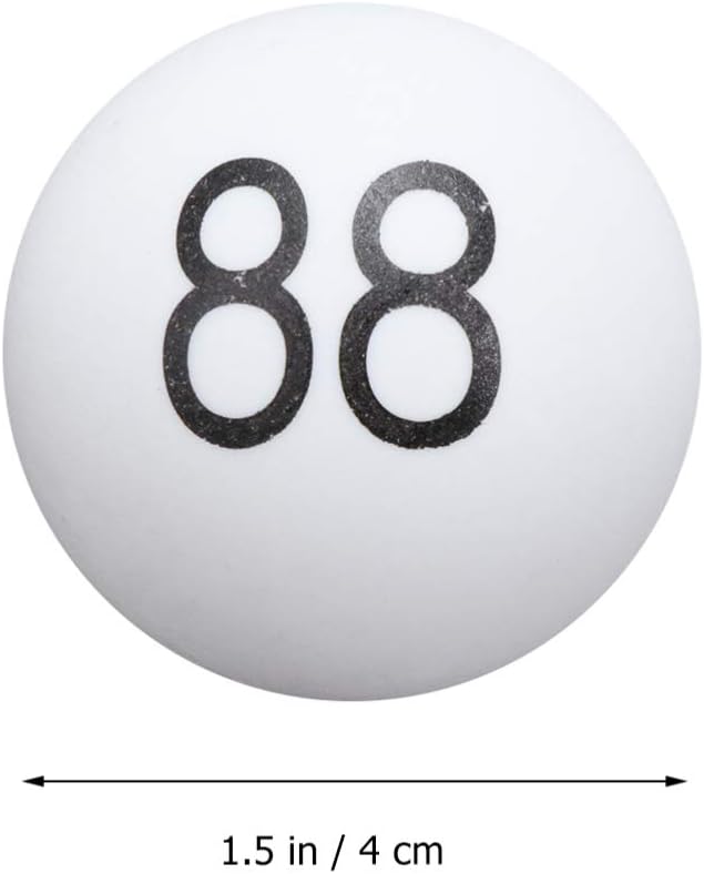 100pcs Plastic Raffle Number Balls Table Tennis Balls 4cm Numbered Bingo Ball Colored Pong Ball 1-100 Wedding Birthday Party Supplies White